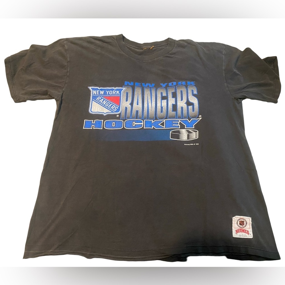 New York Rangers Vintage Nutmeg Black T-shirt Size XXL no tag